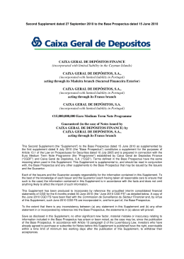 CAIXA GERAL DE DEPÓSITOS, SA