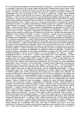 50ª Ata do Fórum Permanente da Agenda de São Gonçalo