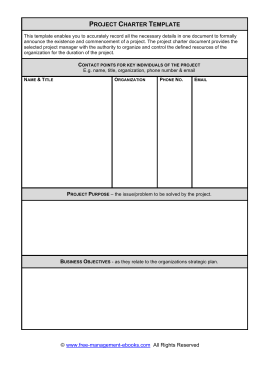 PROJECT CHARTER TEMPLATE