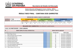 RESULTADO FINAL &ndash; SANTANA DOS GARROTES