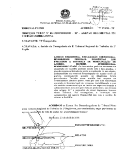 Ac. 093/08-TP - Tribunal Regional do Trabalho da 2&ordf; Regi&atilde;o SP