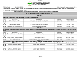 04/09/2015 PLANTÃO JUDICIÁRIO NOS DIAS