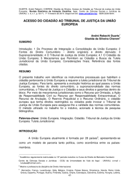 acesso do cidad&atilde;o ao tribunal de justi&ccedil;a da uni&atilde;o europeia
