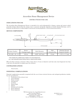 $FFRUGLRQ Stone Management Device