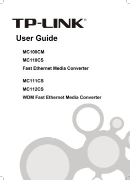 MC110CS User Guide - TP-Link