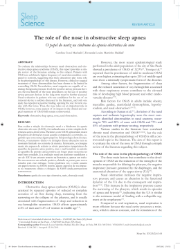 The role of the nose in obstructive sleep apnea
