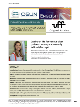 Quality of life for venous ulcer patients: a - Sigaa