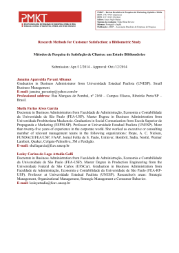 Research Methods for Customer Satisfaction: a Bibliometric Study