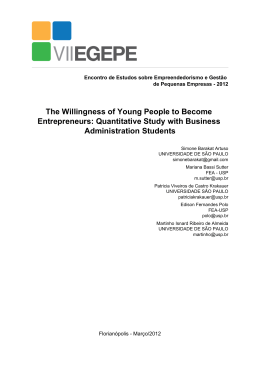 The Willingness of Young People to Become