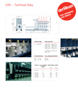 LFW &ndash; Technical Data.
