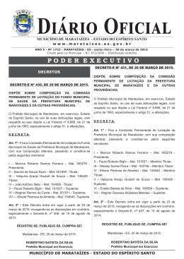 di&aacute;rio oficial - Prefeitura Municipal de Marata&iacute;zes