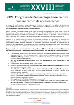 XXVIII Congresso de Pneumologia termina com numero record de
