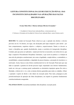 leitura constitucional da lei de execu&ccedil;&atilde;o penal