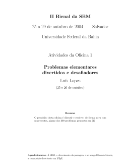 OF1 - II Bienal da Sociedade Brasileira de Matemática