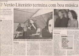 19 Verao Liter&aacute;rio termina com boa m&uacute;sica