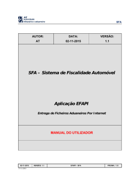 SFA – Sistema de Fiscalidade Automóvel