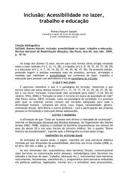 Inclus&atilde;o: Acessibilidade no lazer, trabalho e educa&ccedil;&atilde;o