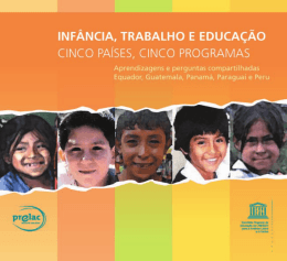 Inf&acirc;ncia, trabalho e educa&ccedil;&atilde;o: cinco pa&iacute;ses, cinco