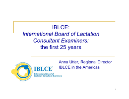 IBLCE: International Board of Lactation