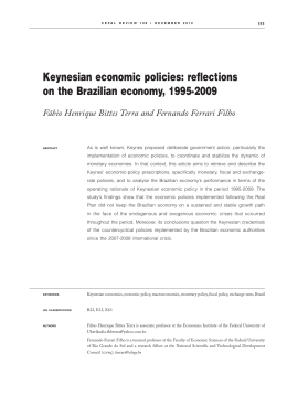 Keynesian economic policies: reflections on the brazilian economy