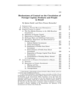 Mechanisms of Control on the Circulation of Foreign Capital