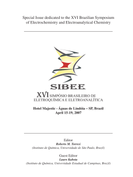 Special Issue dedicated to the XVI Brazilian Symposium of