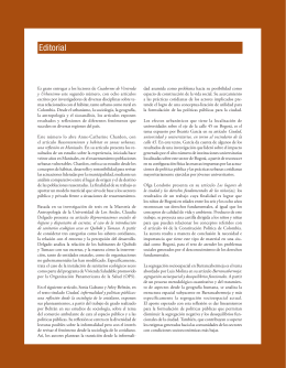 Editorial - Pontificia Universidad Javeriana