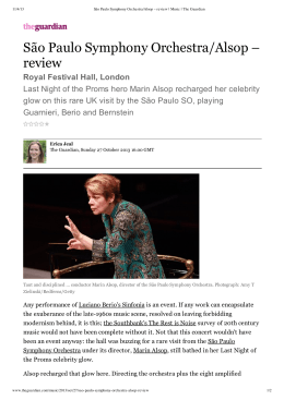 S&atilde;o Paulo Symphony Orchestra/Alsop &ndash; review