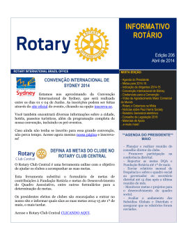 Informativo Rot&aacute;rio n&ordm; 206