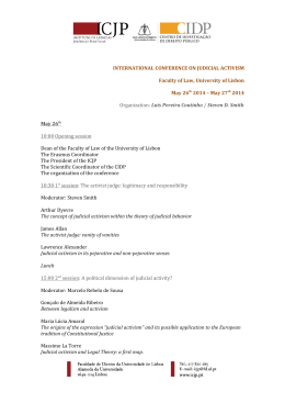 INTERNATIONAL CONFERENCE ON JUDICIAL ACTIVISM
