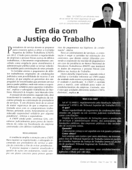 Em dia com a Justi&ccedil;a do Trabalho