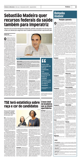 Sebasti&atilde;o Madeira quer recursos federais da sa&uacute;de tamb&eacute;m para