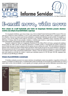 Informe Servidor nº 22 - Universidade Federal do Paraná