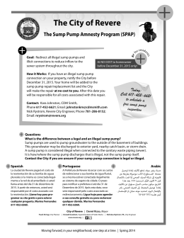 The Sump Pump Amnesty Program (SPAP)