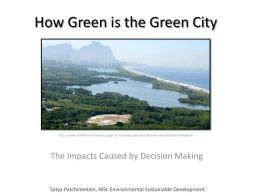 How Green is the Green City - Regional Studies Association