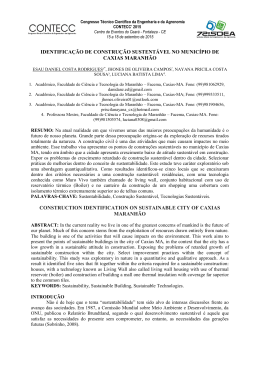 IDENTIFICA&Ccedil;&Atilde;O DE CONSTRU&Ccedil;&Atilde;O SUSTENT&Aacute;VEL NO