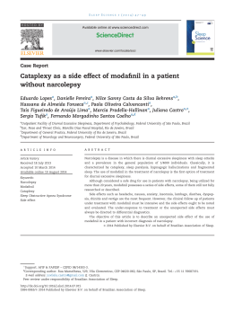 Cataplexy as a side effect of modafinil in a patient