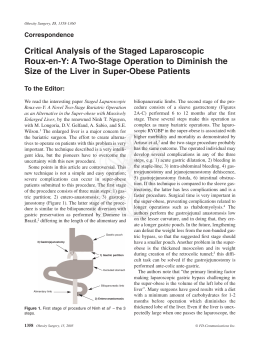 Critical Analysis of the Staged Laparoscopic
