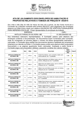 ATA DE JULGAMENTO DOS ENVELOPES DE HABILITA&Ccedil;&Atilde;O E