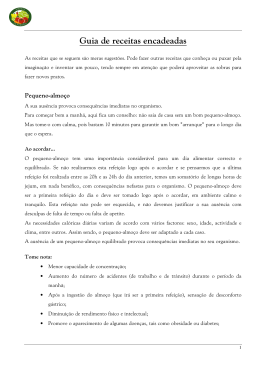 Guia de receitas encadeadas