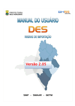 Vers&atilde;o 2.05 - Prefeitura Municipal de Belo Horizonte