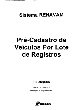 Pr&eacute;-Cadastro de