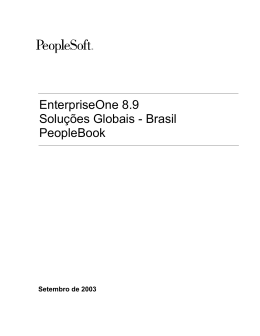 EnterpriseOne 8.9 Solu&ccedil;&otilde;es Globais