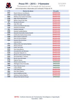 Prova TFI &ndash; 2015 &ndash; 1&ordm;Semestre