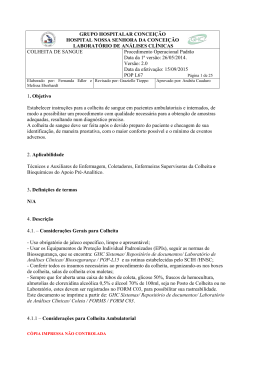 colheita de sangue v 2.0 - Grupo Hospitalar Conceição