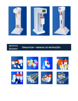 Manual de Instru&ccedil;&otilde;es - Unguator