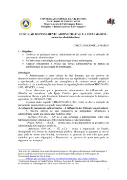 EVOLU&Ccedil;&Atilde;O DO PENSAMENTO ADMINISTRATIVO E A