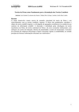 1 Teorias da Firma como Fundamento para a formula&ccedil;&atilde;o