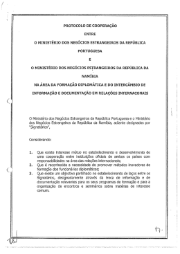 PROTOCOLO DE cooPeRAçÃO