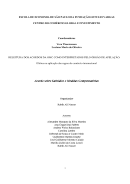 11. Acordo sobre Subsídios e Medidas